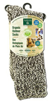 EARTH THERAPEUTICS: Mens Outdoor Crew Socks Brown  Beige 1 PAIR